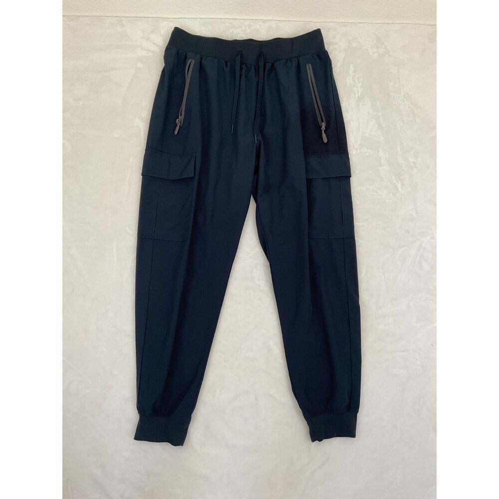 Mens Black Cargo Jogger Pants XL Stretch Performance Hiking Athletic Trousers